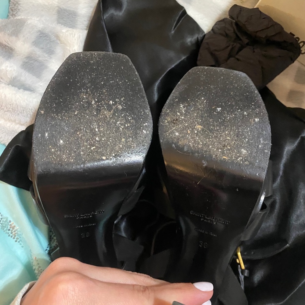 Saint Laurent black tribute heels - Picture 7 of 10